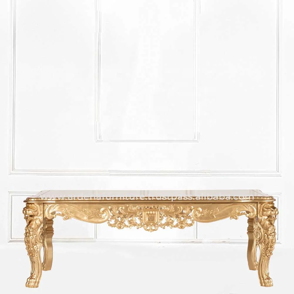 Exquisite Victorian Style Solid Wood Hand Made Lion Head Dining Tables for Banquet Living Room Furniture
