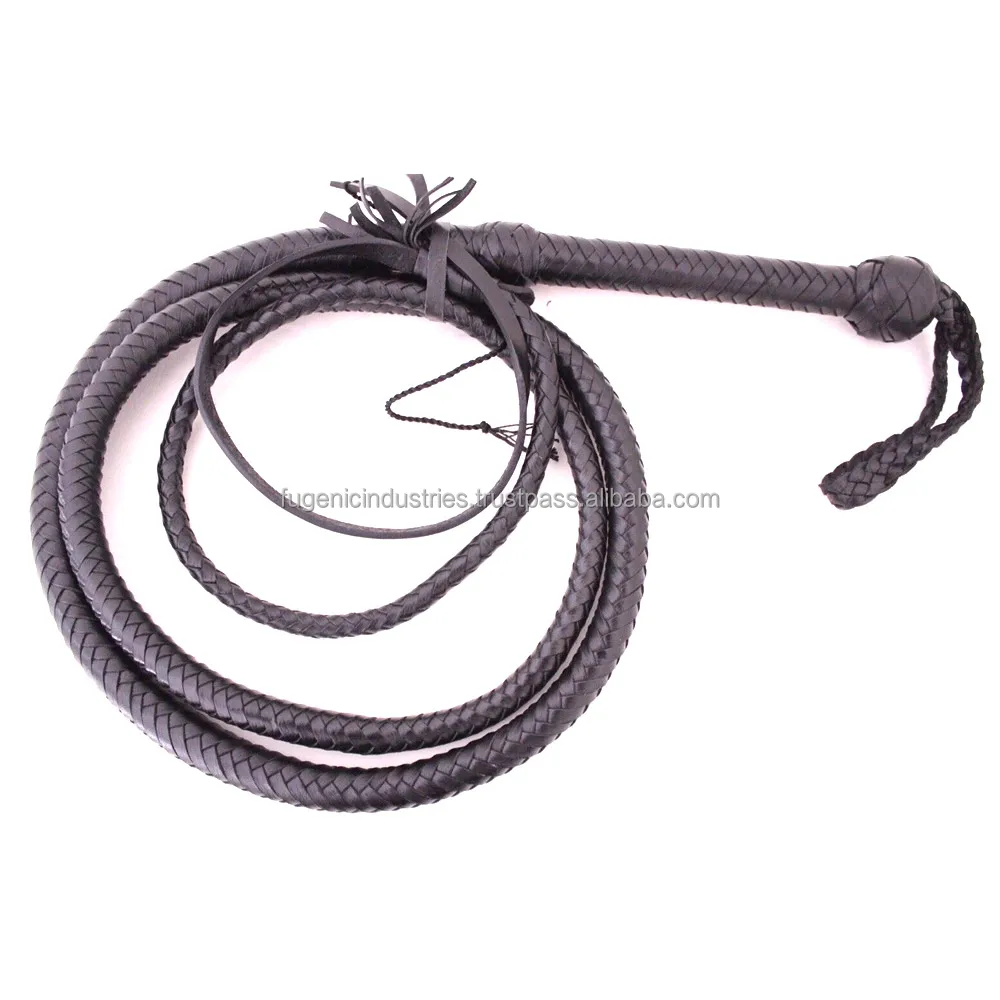 12 Plaited,Genuine Leather Shot Loaded 8 Feet Long Bull Whip,Good ...