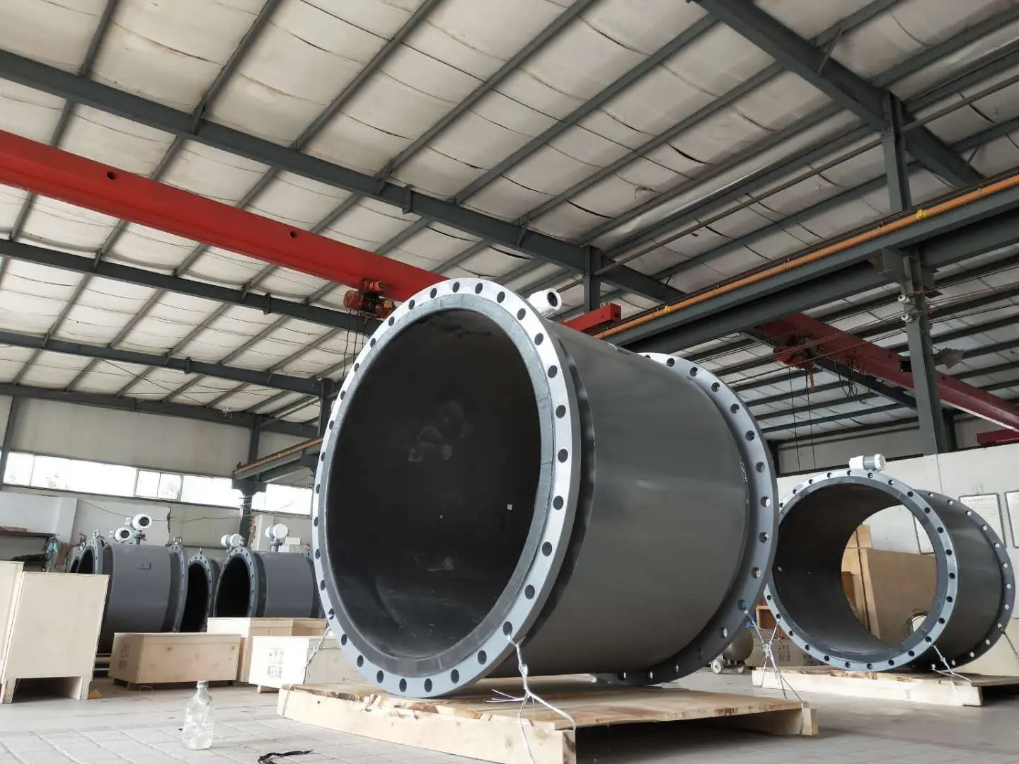 DN1200 Digital Electromagnetic Flow Meter Transmitter Liquid Industrial Temperature Sensor Magnet 0.5% Accuracy IP65/IP68 Flange