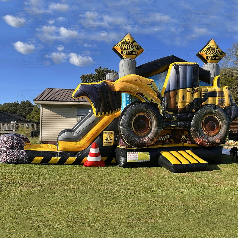 Moonwalk Large Inflatable Excavator Bouncer Bouncing Jumping Bouncy Castle Jumper Digger Bounce House