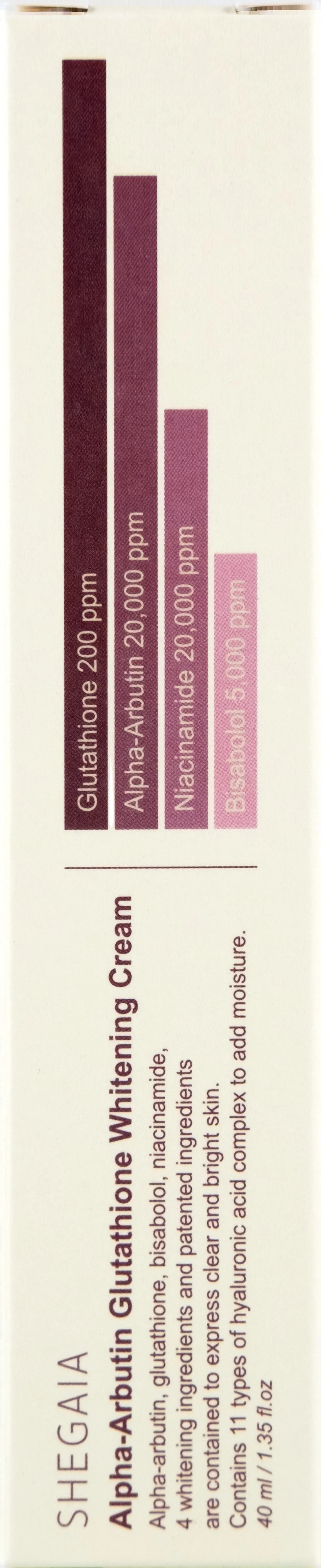 alpha arbutin glutathione whitening cream SHEGAIA Glutathione Whitening Cream for All Skin Types