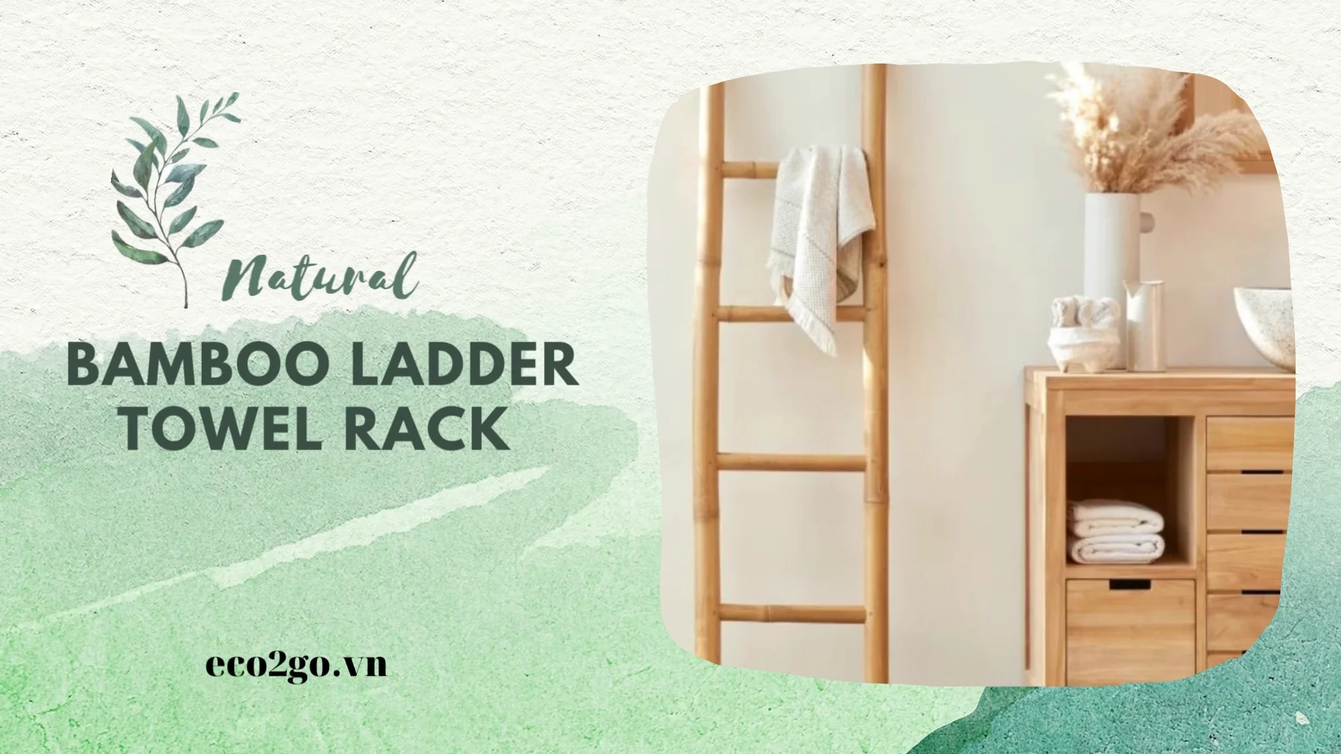 Top Seller 2023 Eco-friendly Sustainable Bamboo Ladder Towel Rack ...