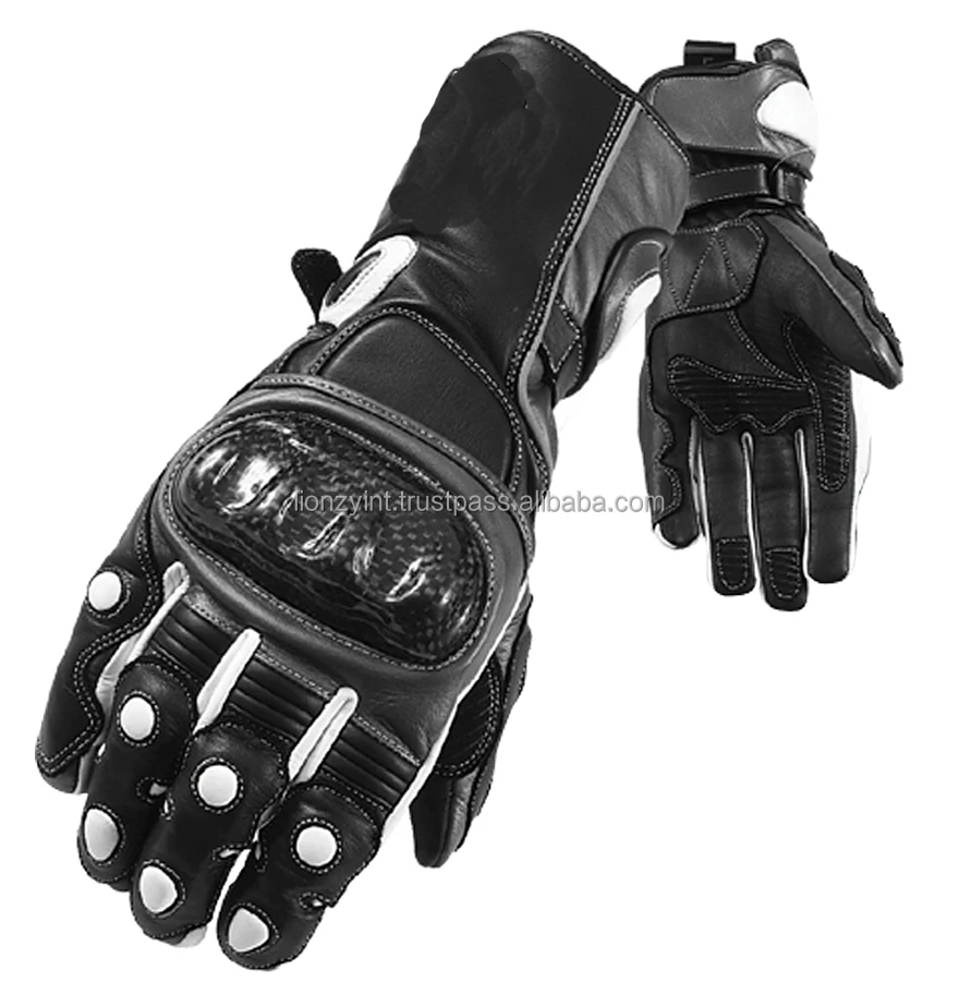 Men's Professional Motorbike Gloves Leather Motorcycle Full Finger ...