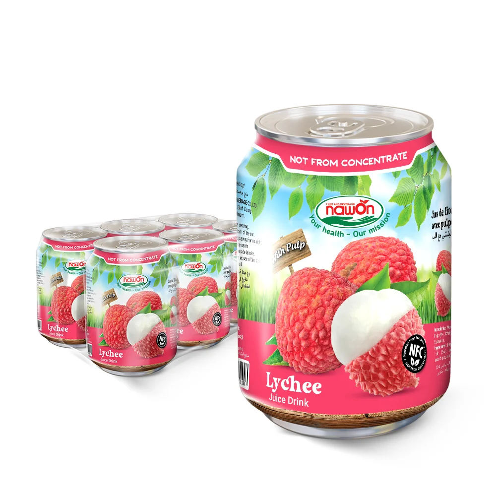 Vietnam Lychee Juice with Pulp Drinks in 250ml Can HALAL Certified  Wholesale Soft Drinks Supplier From Beverage Manufacturer