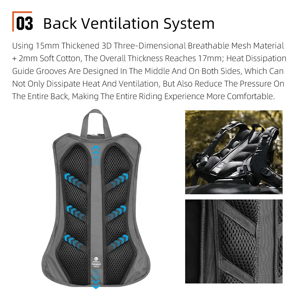 Rhinowalk 23L Magnetic Motorcycle Backpack - Durable Cycling