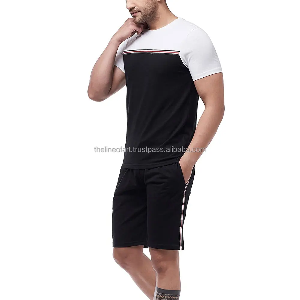 Boys Summer Street Wear 2-Piece T-Shirt & Shorts Set – Blue & Black main image 1