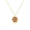 3. Rose Quartz With Green CZ