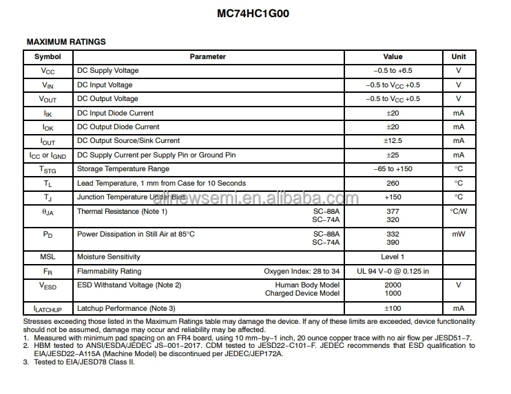 MC74HC1G00DFT1G 2