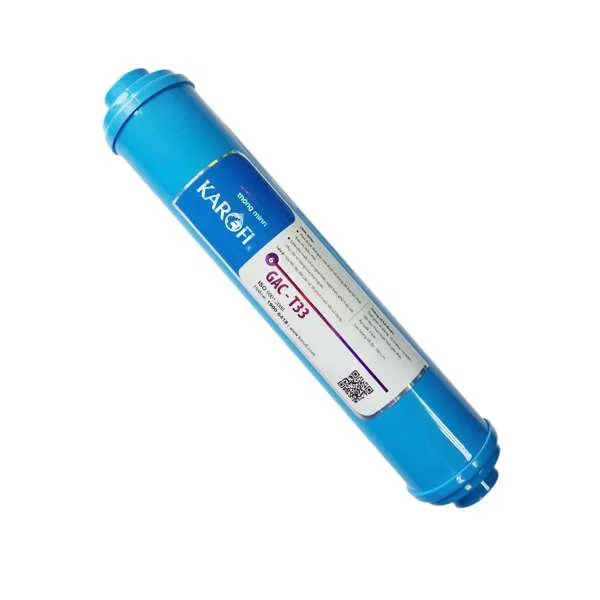 KAROFI Water Filter Part Filtration System Portable T33 Post- Carbon 11" Filter Cartridge Coconut Activated Carbon