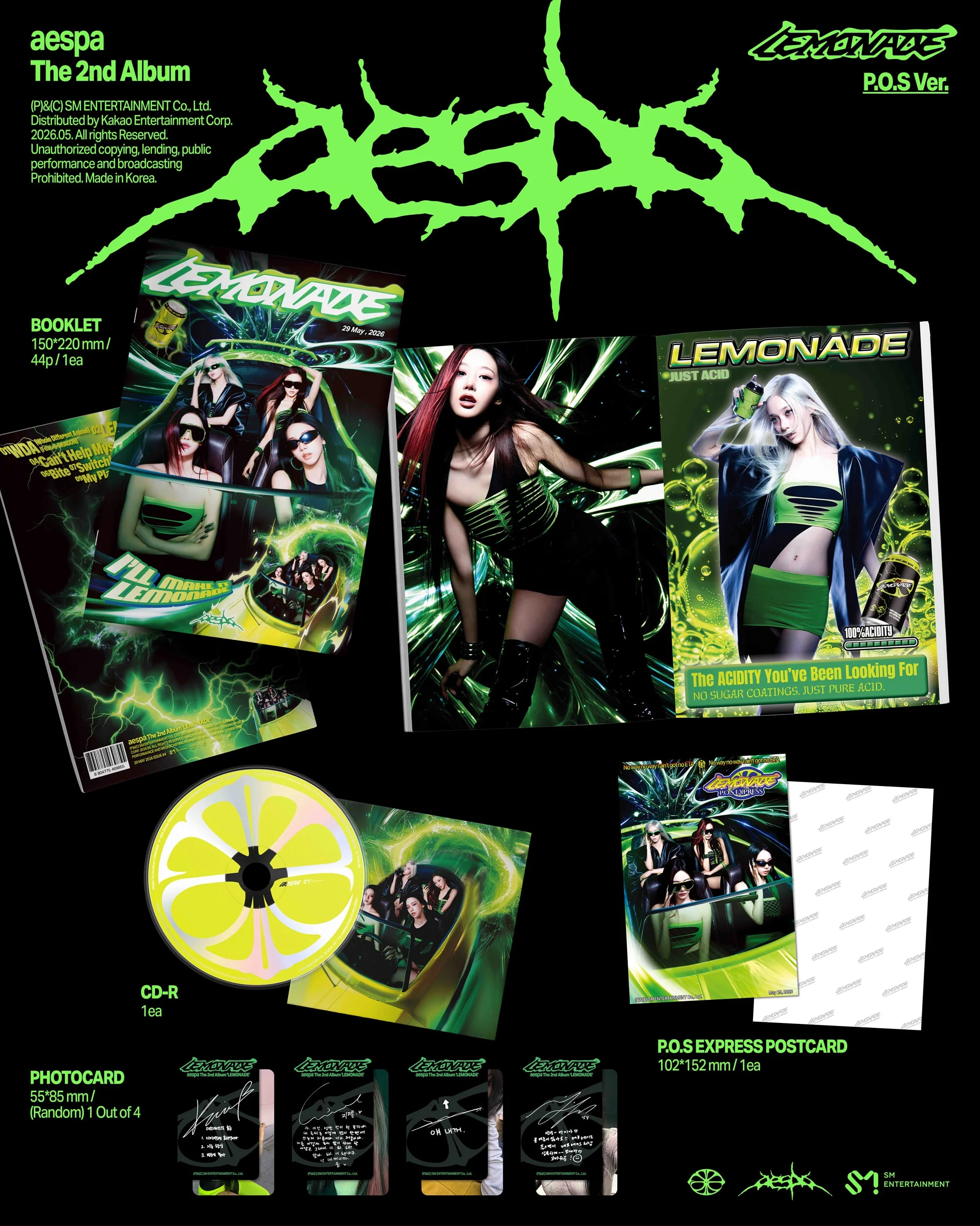 Korean Original Album] AESPA - LEMONADE (P.O.S Ver.)| Alibaba.com