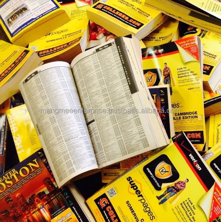 Thailand Origin Dealer Selling Yellow Pages Waste Paper Superior Paper