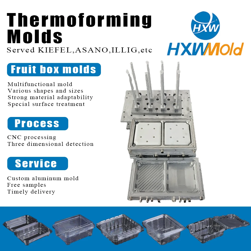 Disposable Plastic Thermoforming Machine Mold for Food for Making Boxes for Cake Lunch Sweet Sushi Fruit