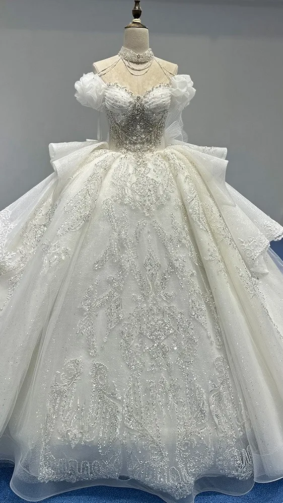Off Shoulder Puffy Ball Gown Princess Dress for Girls