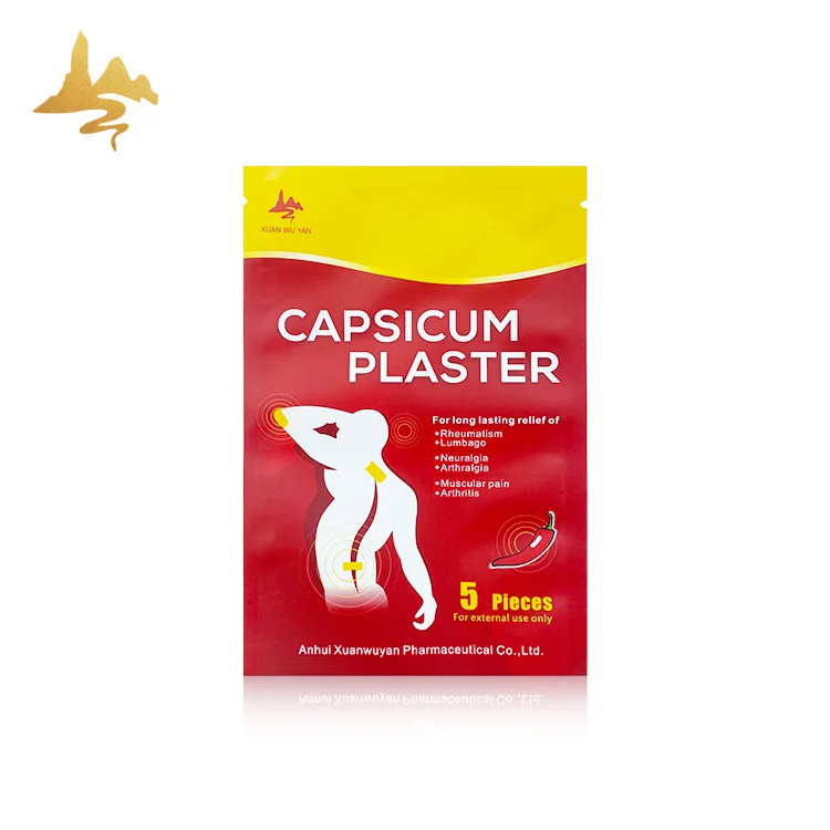 India's Popular Transdermal Porous Red Hot Capsicum Plaster Knee Joints Pain Relieving Heat Capsaicin Patches Cold Packs