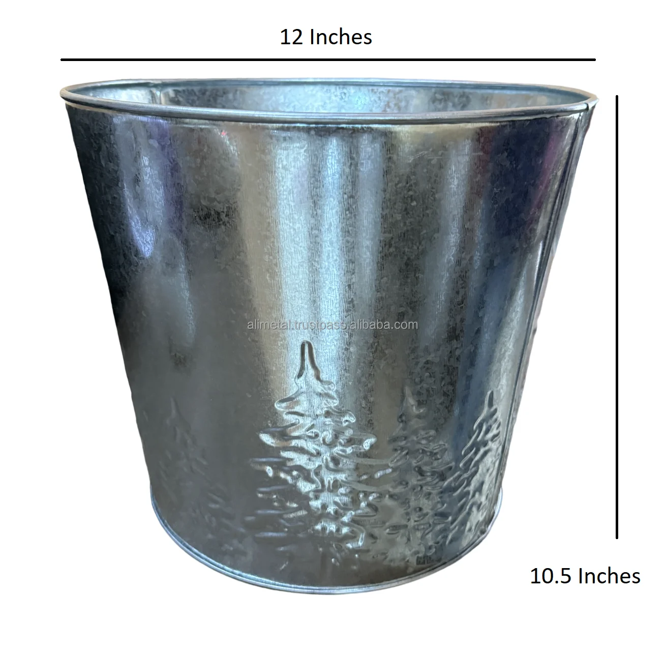 Tree Impartation Galvanized Metal Planter With Handle Balcony Garden ...