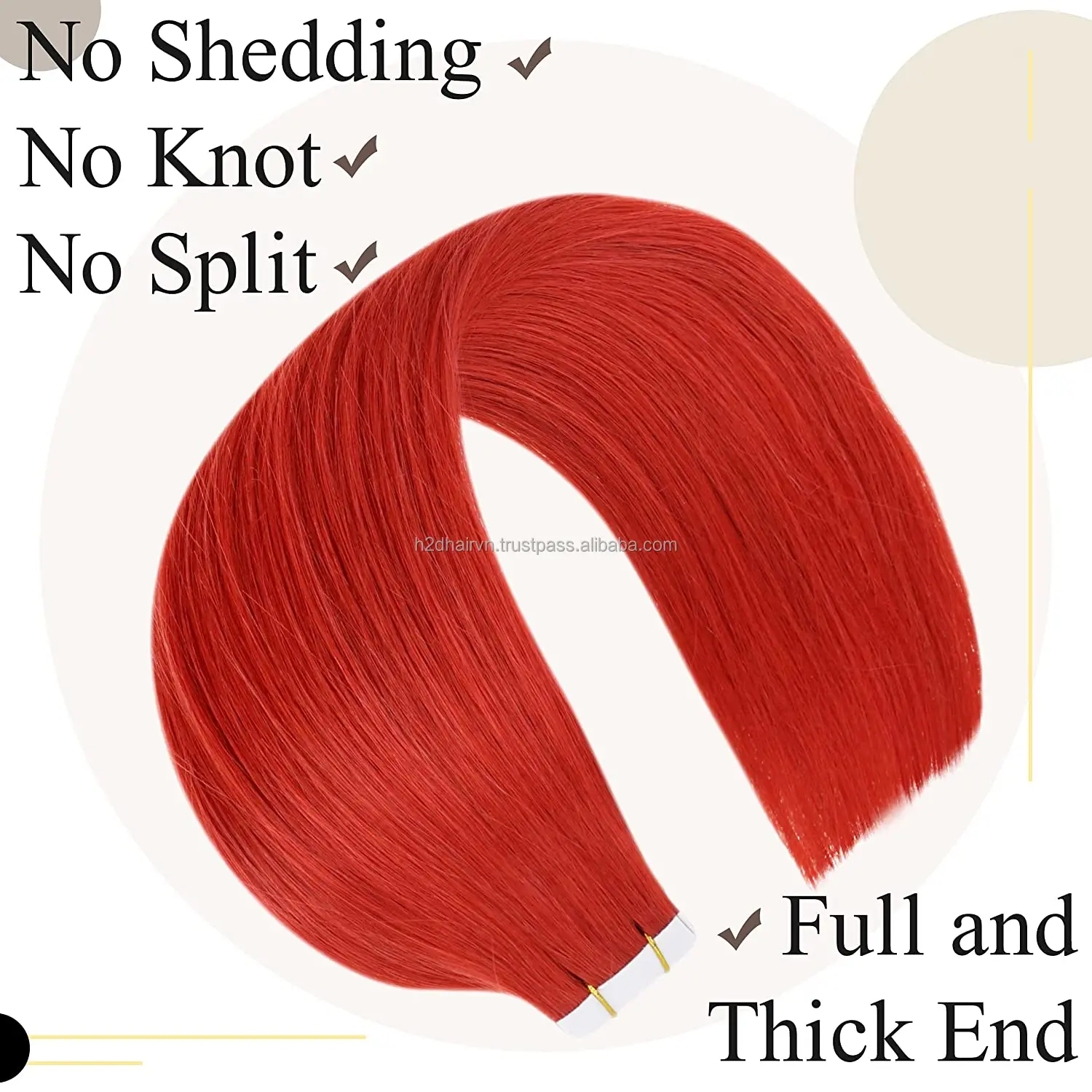 High Quality Hair Extensions Tape In 100 Vietnamese Human Hair Red