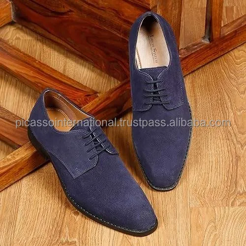 Competitive Price Unique Design Custom Logo Factory Made Wholesale High Quality Swede Genuine Leather Shoes for Men