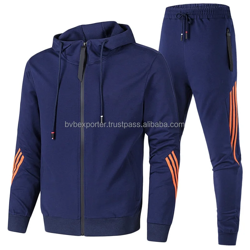 Men Wholesale Bulk Quantity Contrast Plain Tracksuits 2022 Men Autumn