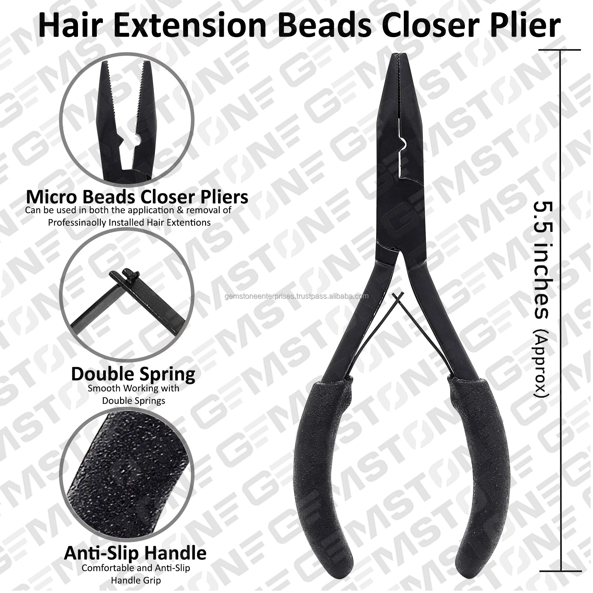 Pro All In One Hair Extension Tools Kit With Tape In Plier And Glue