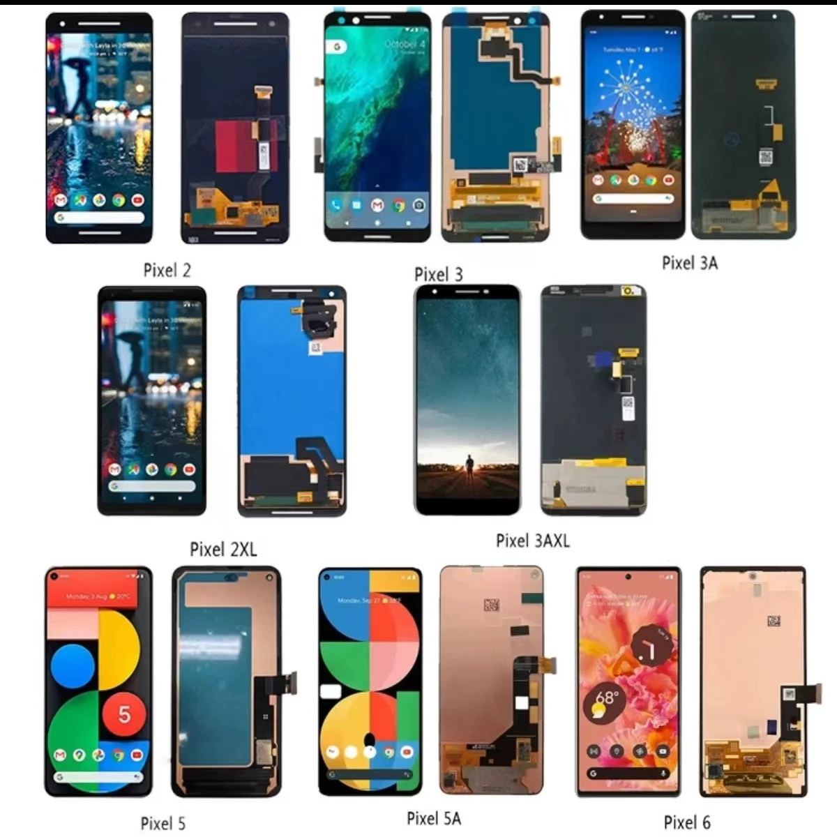 pixel 4a5g ディスプレイのみ Google Pixel 4a5gディスプレイタッチスクリーンデジタイザー