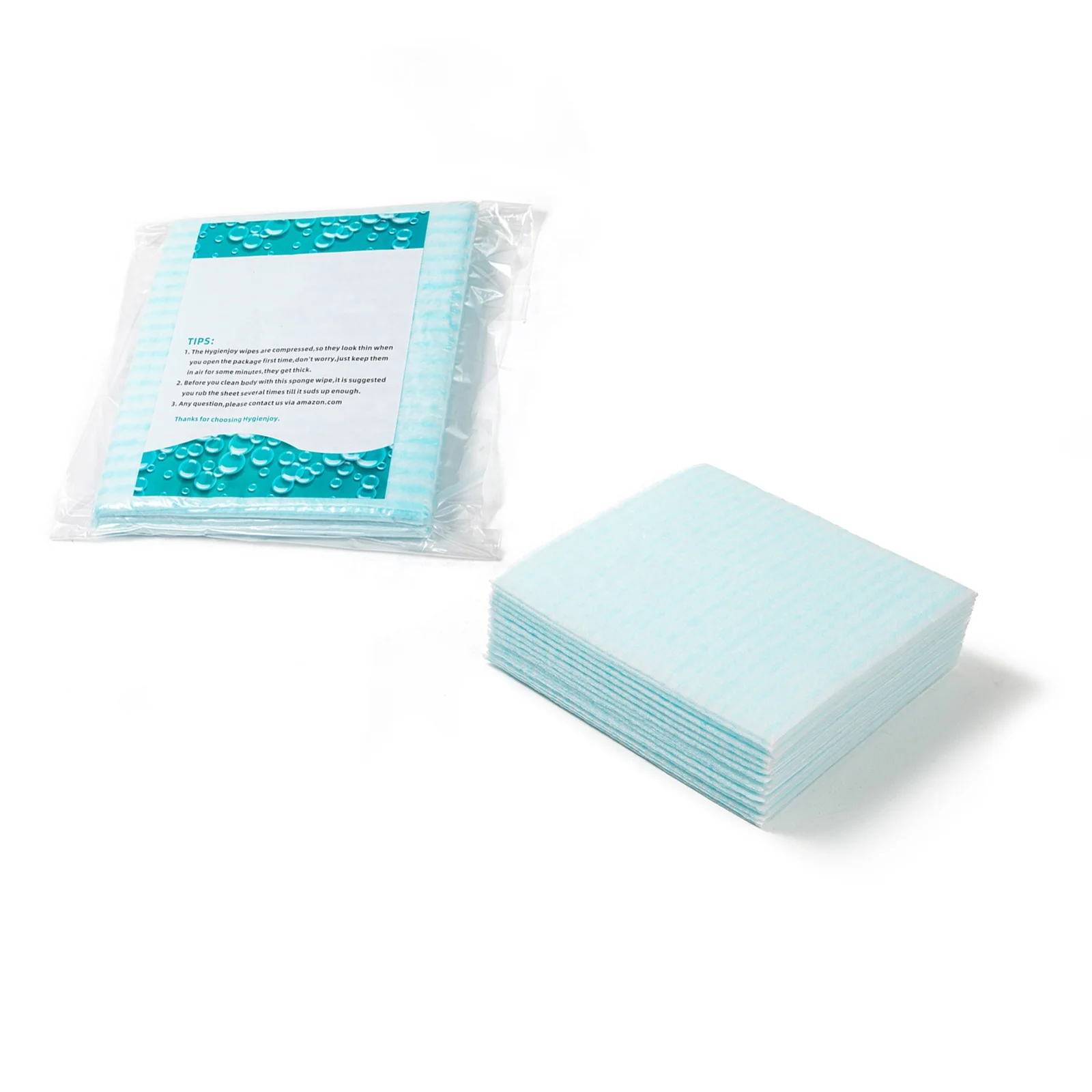 Personal Disposable Washcloths Sponges With Soap Rinse Free Dry Body Wipes