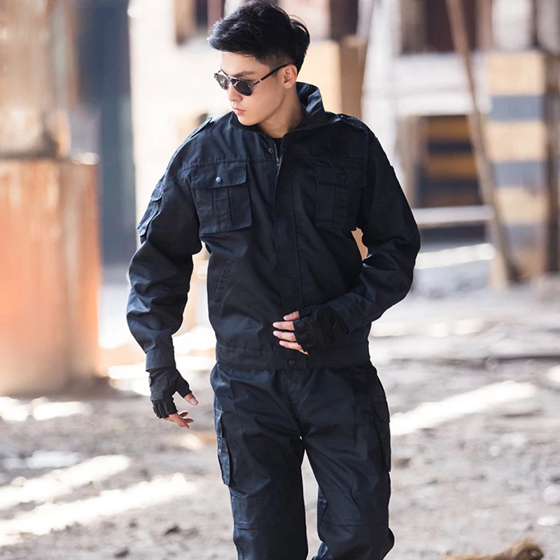 Design Security Guard Uniform Jackets Men's Security Jacket Black Wear Custom Uniform Security Jacket for Men