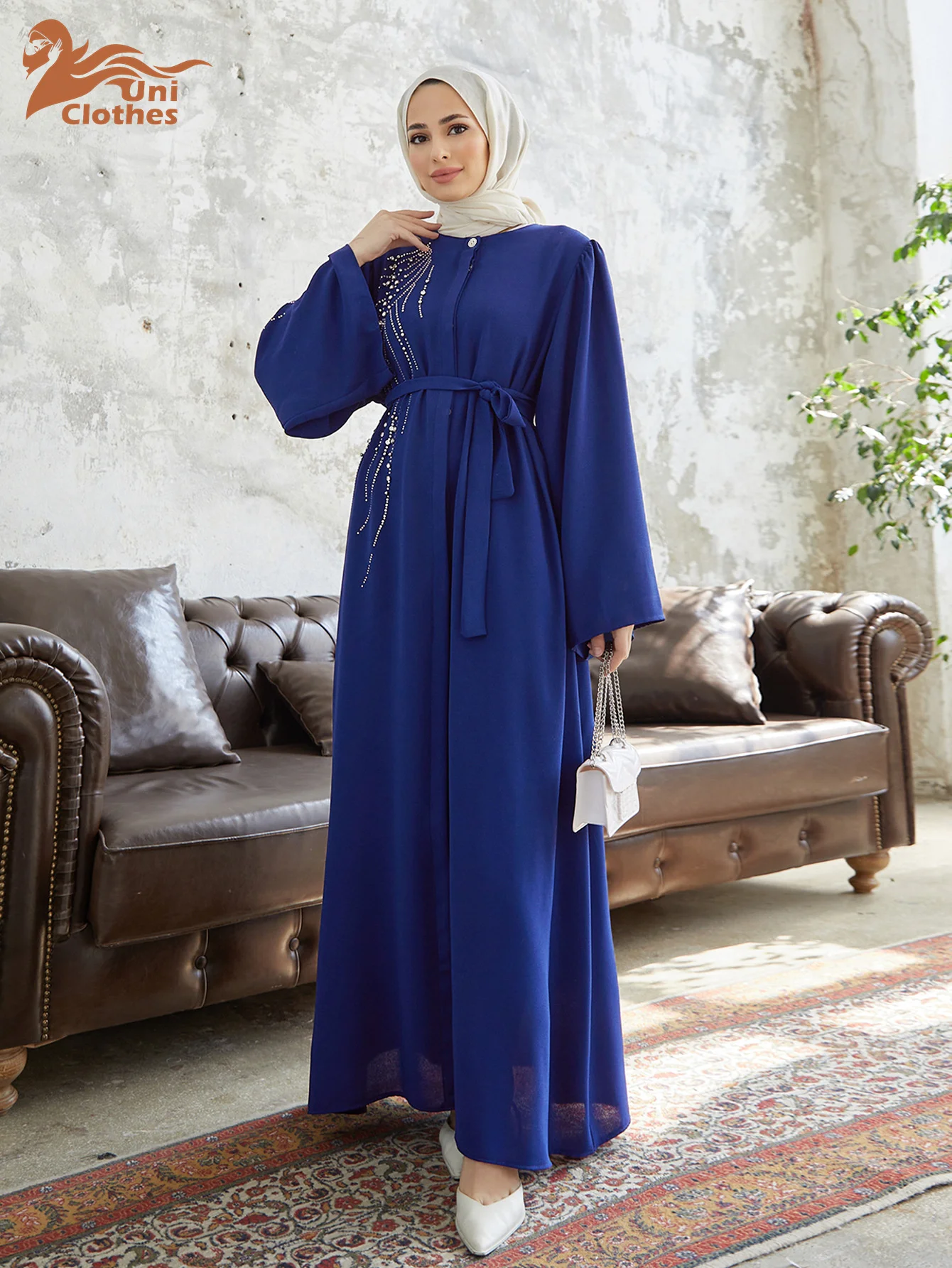 Oneforus Abaya Donna Islamico Dubai 2023 Burka Donna Musulmano Donna - Foto 8