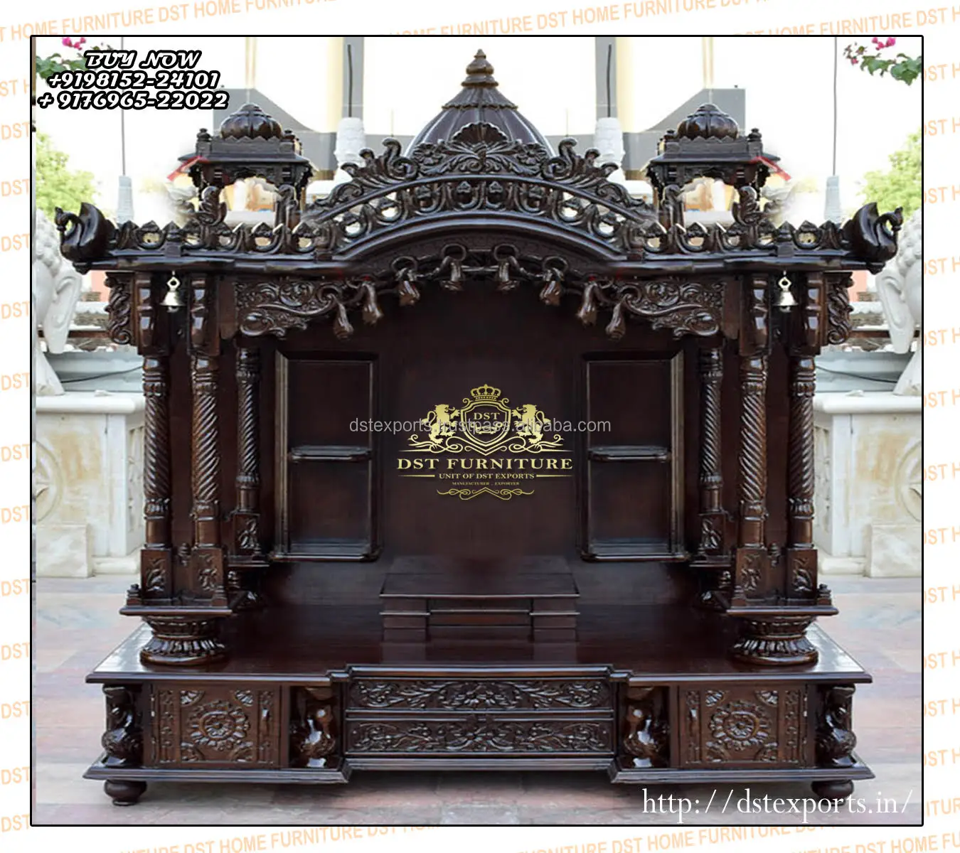 Pooja Mandir Designs For Home Dst Teak Wood Temple Collection