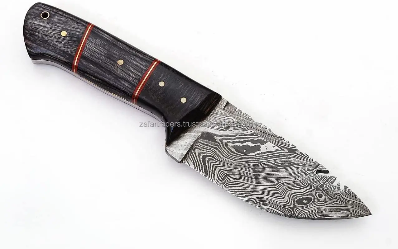 Custom Size Top Quality Handmade Damascus Steel Hunting Knife 3 Piece ...