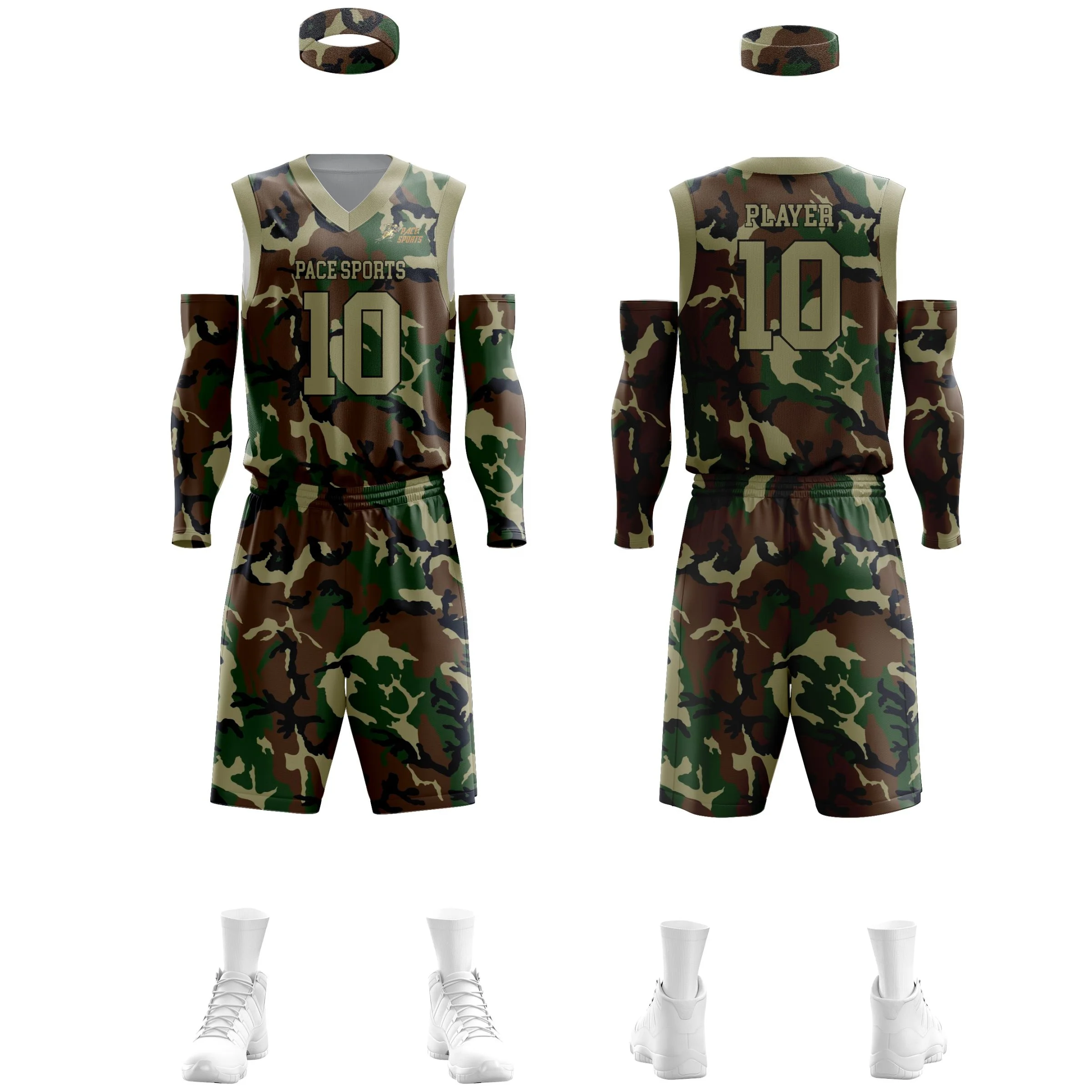 Source Latest Fashionable Quick Dry Top Quality Stitching sublimated camouflage  Basketball Uniform Your Own Design and Logo on m.