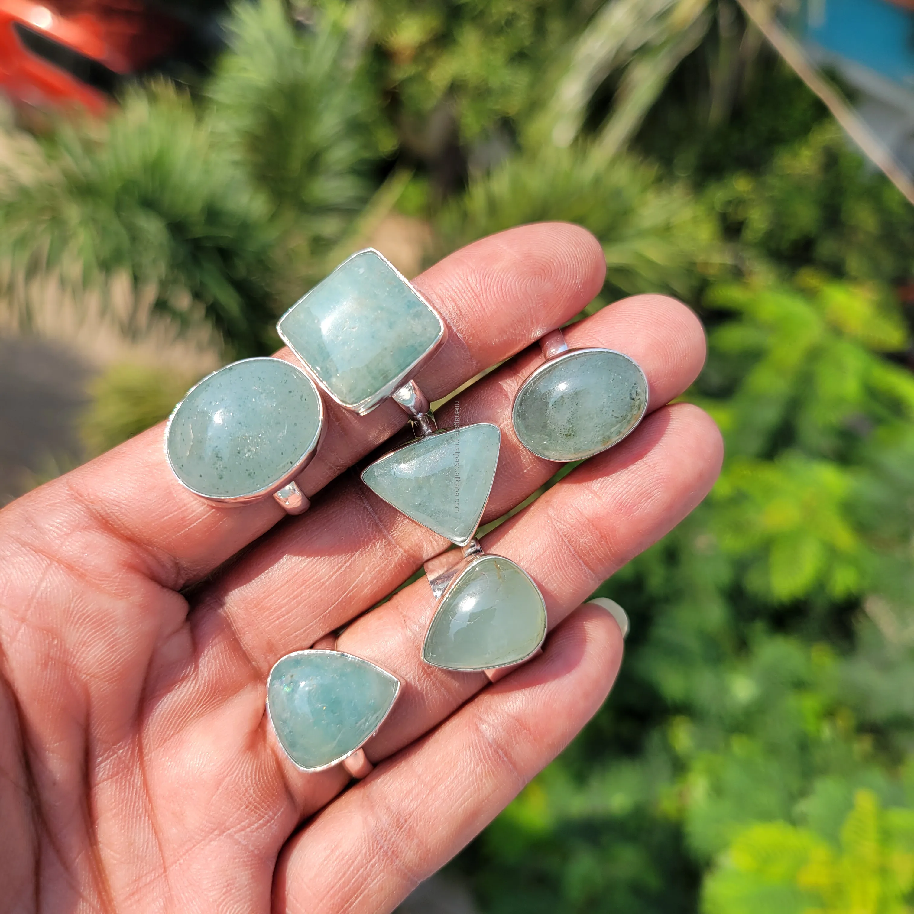 Green Aquamarine rings (7)
