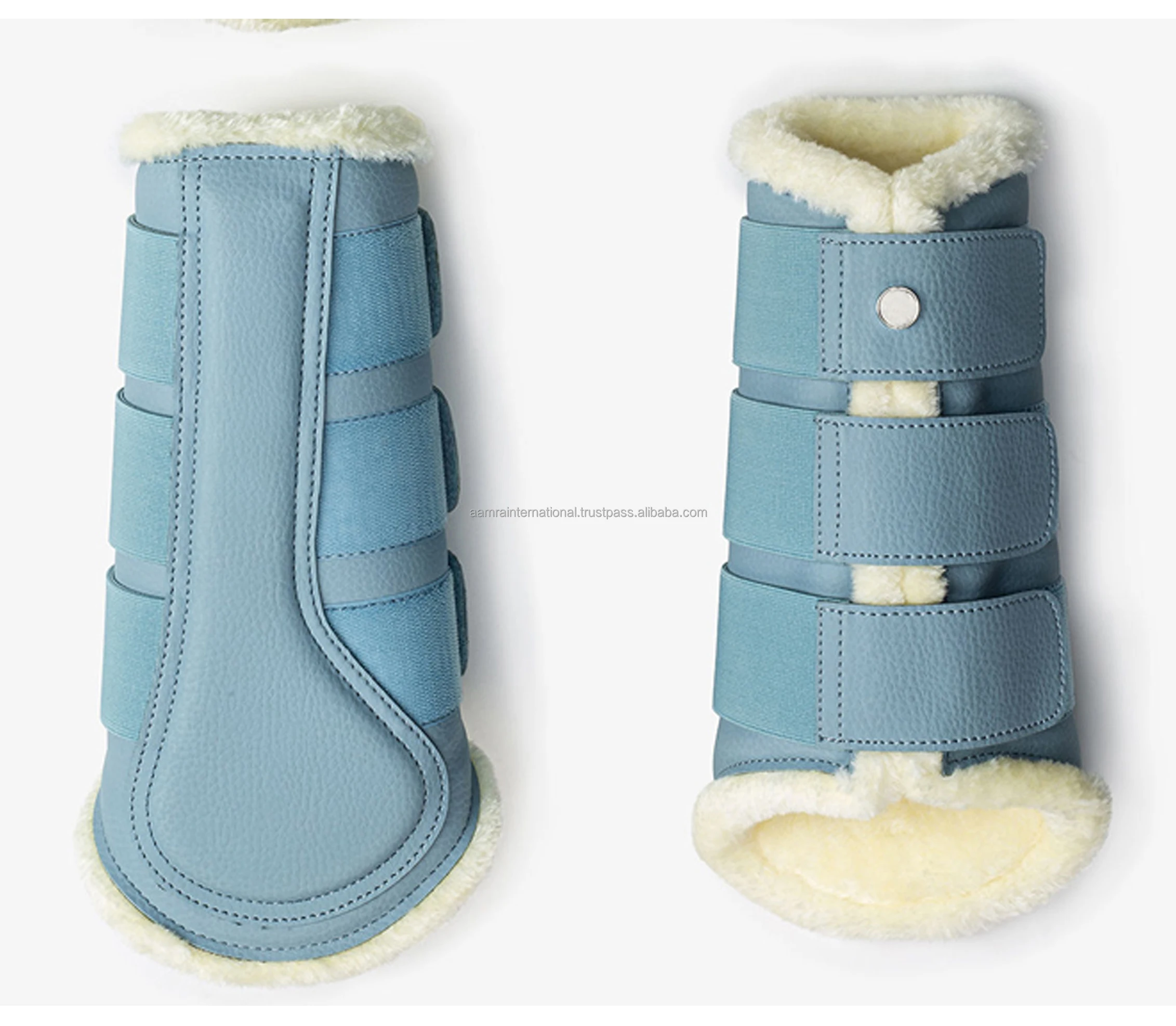Wholesale Manufacturer Equestrian Horse Patent Brushing Boots Custom