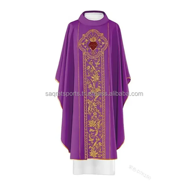 Mens Church Pastor Celebrant Chasuble Priest Vintage Robe Gown Cape