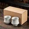 E - 2 marble white mugs