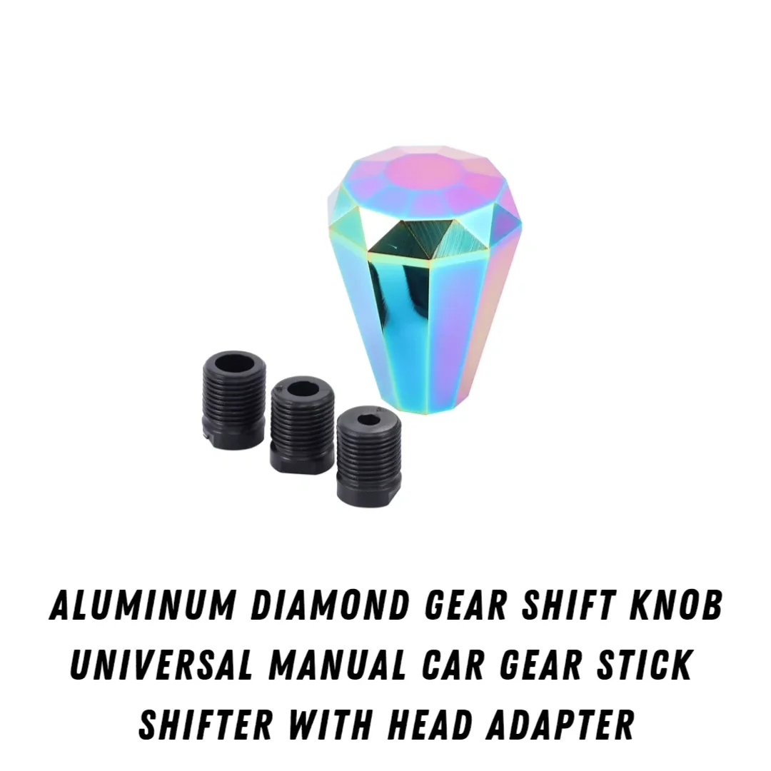 Aluminum Diamond Gear Shift Knob Universal Manual Car Gear Stick