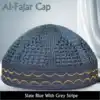 Slate Blue With Grey Stripe