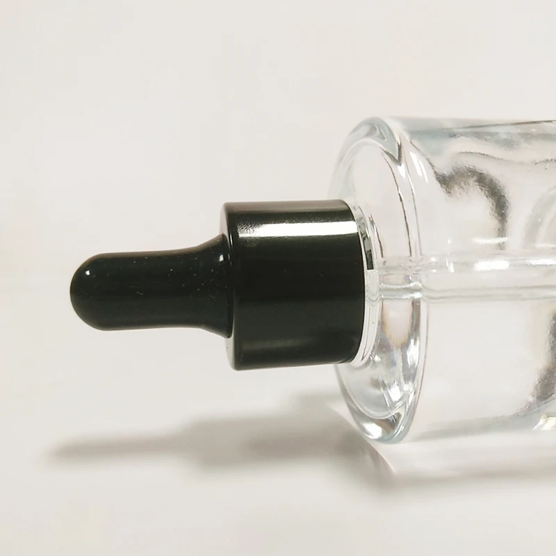 ○ドロッパーボトル 2個セット 透明ガラス 30ml+40ml プッシュ式 ドロッパーボトル 2個セット 透明ガラス 30ml+40ml プッシュ式