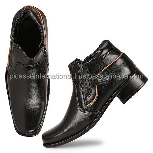 India Origin Supplier of Good Quality Wholesale Chelsea Fashion Boots with Cow Hide Genuine Leather Ancle Boot for Men