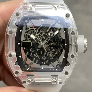 New High-quality Personalized Transparent Skeleton Mechanical Men's Watch Sporty Fashionable Trendy Unique High-end Men's Watch