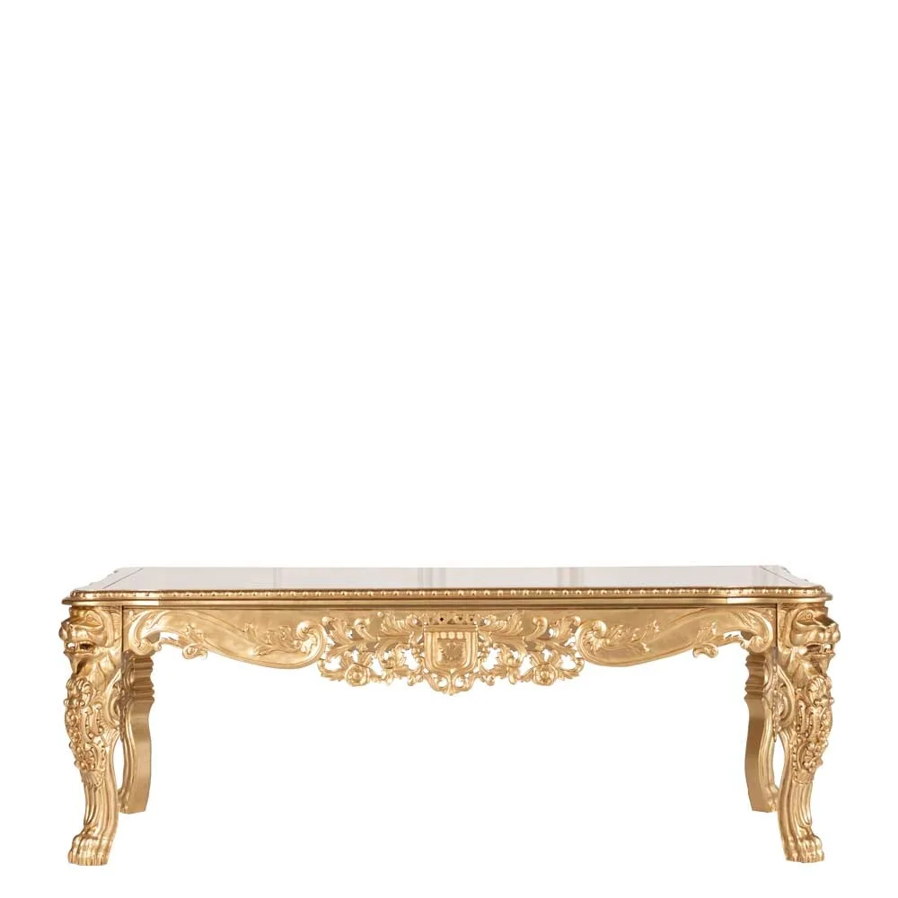 Exquisite Victorian Style Solid Wood Hand Made Lion Head Dining Tables for Banquet Living Room Furniture