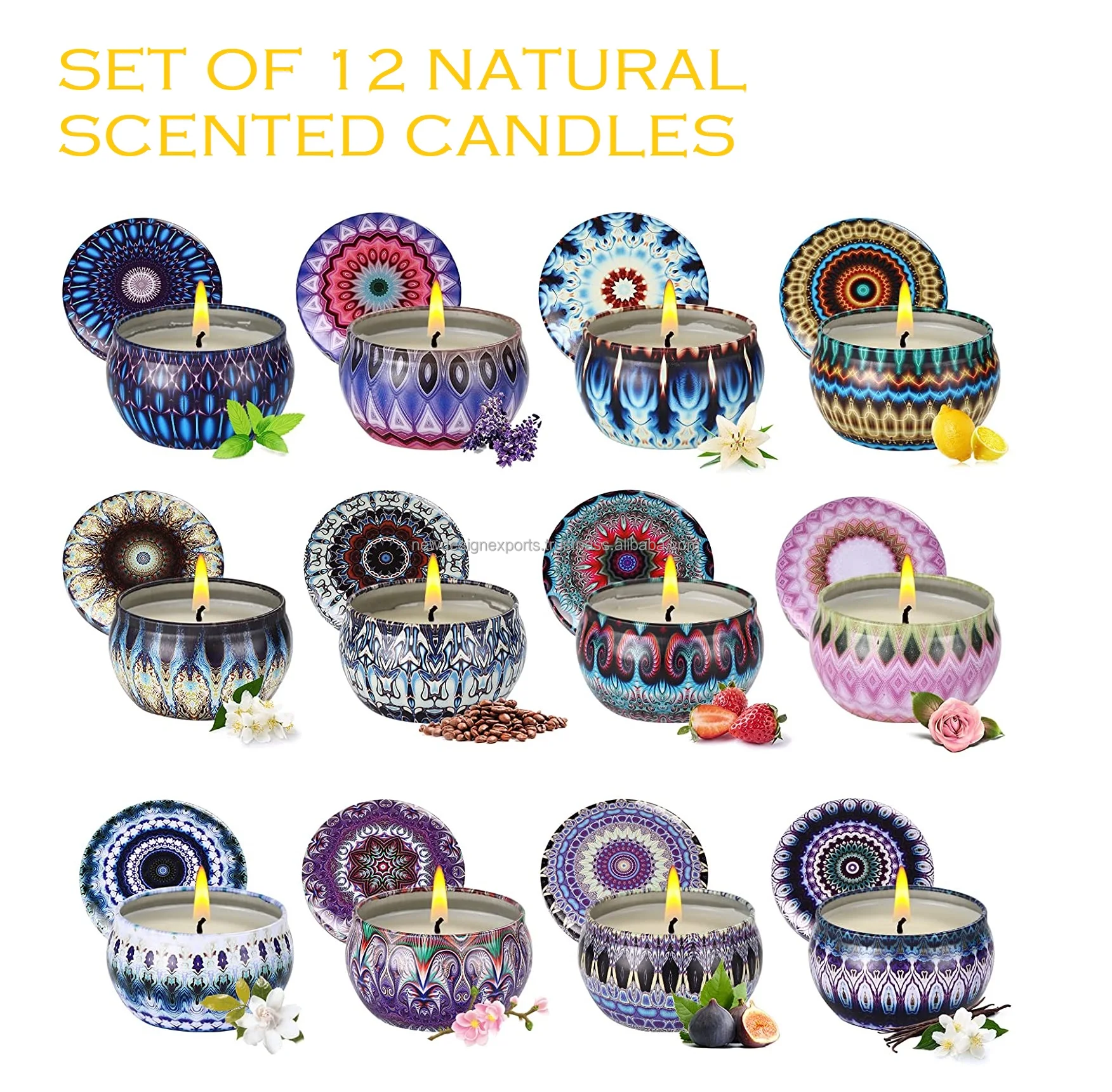 Candles For Home Scented 12 Pack,Scented Candles Gift Set For Women