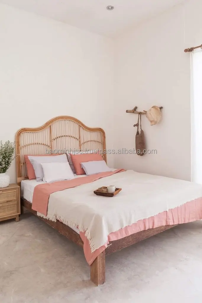 Vintage Natural Rattan Bedhead Buy Mirror Headboard Bedroom,Bedroom Headboard,Wicker
