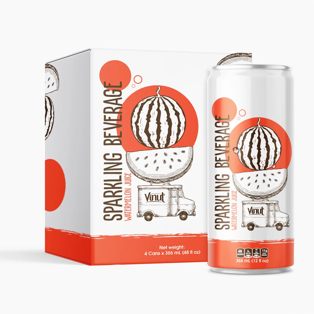330ml Can VINUT Sparkling Red Dragon Juice Carbonated Drink Vietnam Suppliers Manufacturers