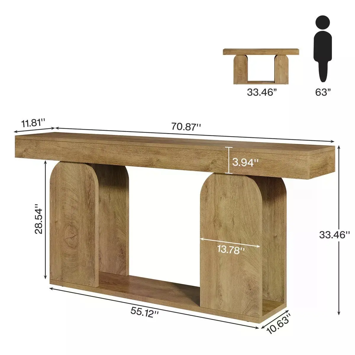 Elvarenae Alder Natural Console Table — product detail