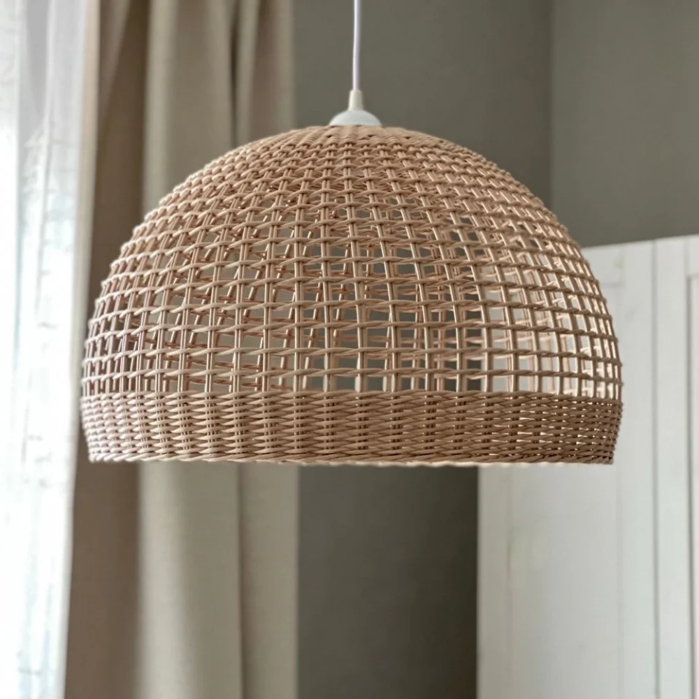 Lampen schirm Herstellung liefert natrliche Materialien fr DIY hand  gefertigte Pendel leuchten Rahmen Ring Leinen Rattan Bambus