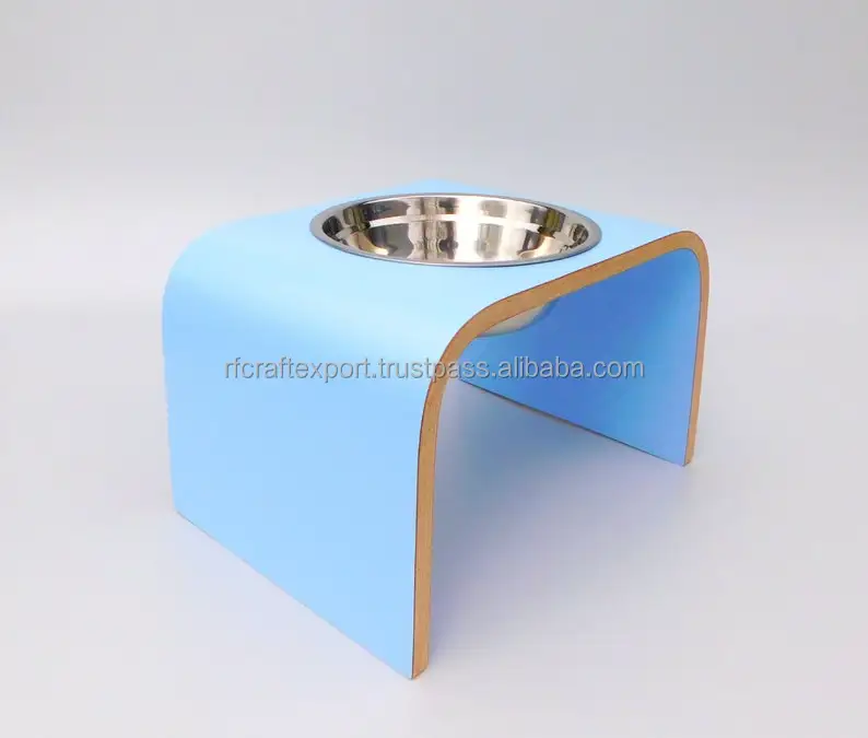 High Quality Cat Feeding Station with Rustic Bone Diner Wrought Iron Stainless Steel Food and Water Bowl Pet Feeder Stand