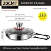 Wok 18 cm + couvercle + cuiseur vapeur + sac de rangement inclus