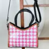 Black with White & Pink Checkered