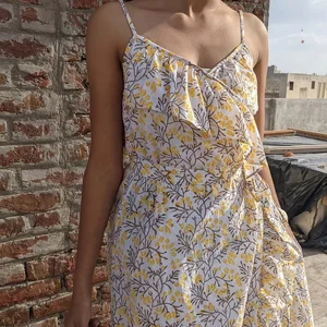 Hand Block Printed Dress Indian Cotton Long Gown V-neck Sleeveless Indian Cotton Printed Dress For Women