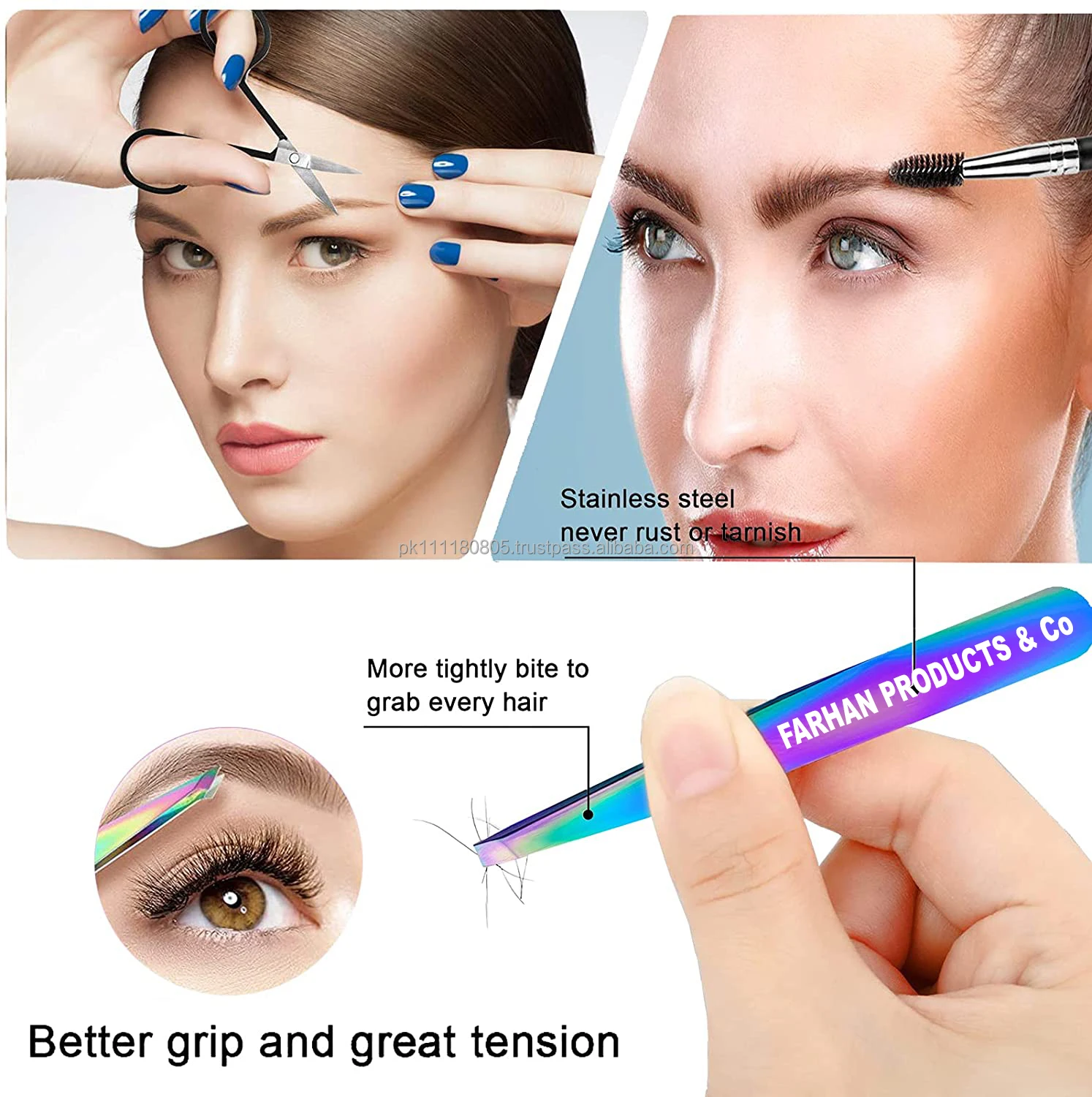Tweezer Guru Slant Eyebrow Tweezers For Women & Men Precision